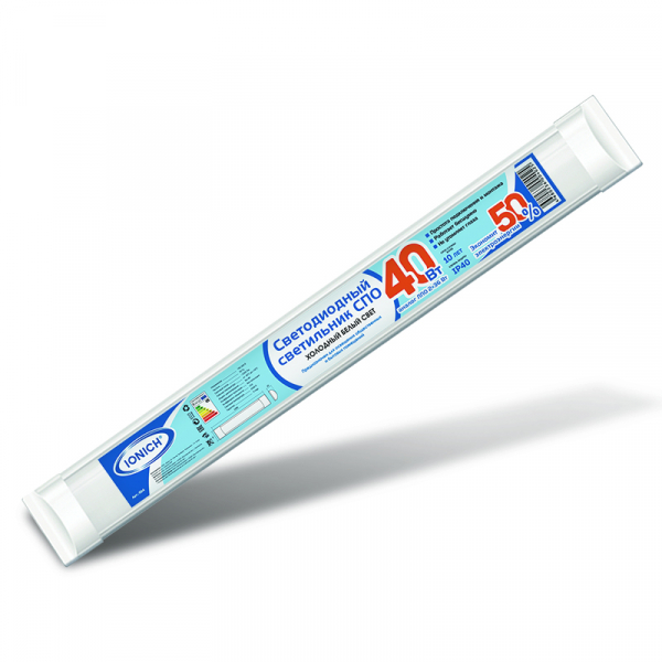 Светильник светодиодный линейный ТМ IONICH 40Вт 6500К IP40 ILED-SMD-СПО1200-40-3200-220-6.5-IP40