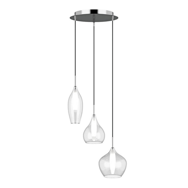 Подвесная люстра Lightstar Pentola 3*G9 ХРОМ/ПРОЗРАЧНЫЙ (в комплекте) MD2098A-3C 