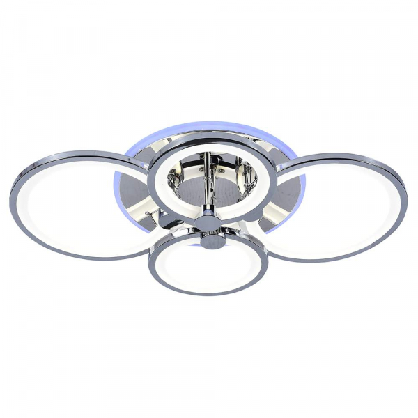 Люстра светодиодная Profit Light 1277/4 CHR 100W+8W RGB 3000-6500K пульт