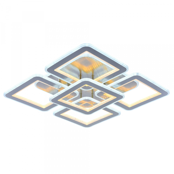 Люстра светодиодная Profit Light 8009/4+1 NKL 220W+160W BL+YL 3000-6000K пульт