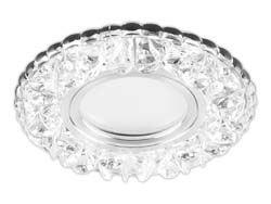 Светильник встраиваемый с белой LED подсветкой Feron CD905 MR16 G5.3 белый, хром, 15LED*2835 4000K