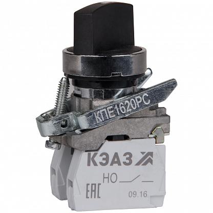 Переключатель КПЕ1620РС 2но+0нз ручка фикс 2поз IP65 черн. КЭАЗ