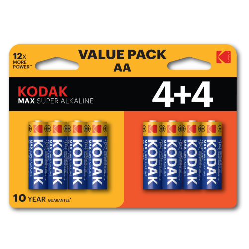 Батарейки Kodak LR6 4+4BL MAX SUPER Alkaline AA цена за шт. Б0057080