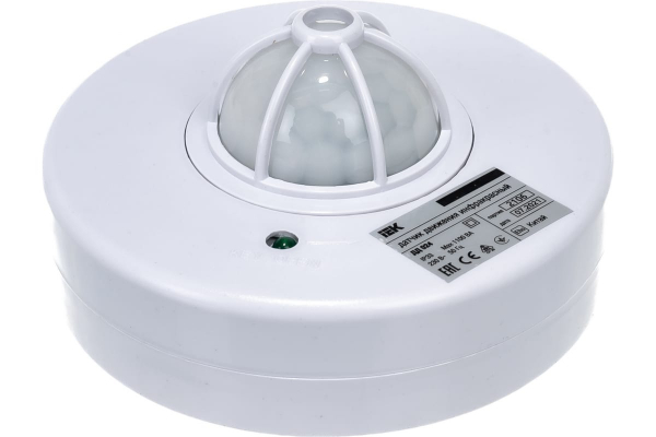 Датчик движения ДД 024 белый 1100Вт 120-360град. 6М IP33 IEK