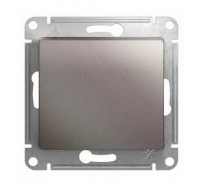 Механизм переключателя 1-кл. СП Glossa 10А IP20 (сх. 6) 10AX платина SchE