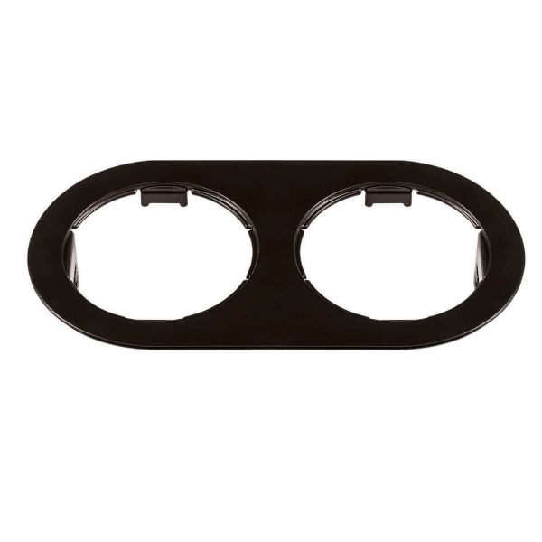 Рамка DOMINO Double ROUND MR16 черный (в комплекте) DOMINO Double ROUND