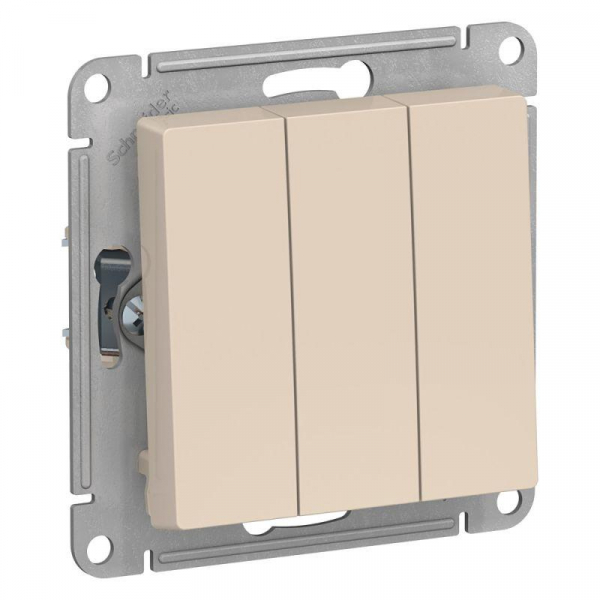 Механизм выключателя 3-кл. ATLAS DESIGN (сх.1+1+1) 10АХ беж. SchE