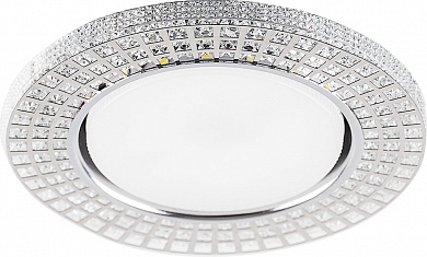 Светильник встраиваемый с белой LED подсветкой Feron CD4028 GX53 прозрачный, хром, 20LED*2835 4000K