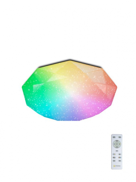 Светильник накладной св/д звезд. небо с пультом ДУ Almaz R RGB Estares 2K-4-K-6K d324х98 IP44