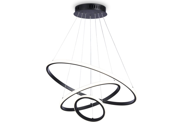 Подвесной LED светильник Ambrella light Comfort Line черный 4200К 56W D200/400/600*1300 Без ПДУ