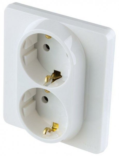Розетка Inspiria 16А 250В 2х2P+E немецк. стандарт бел. Legrand