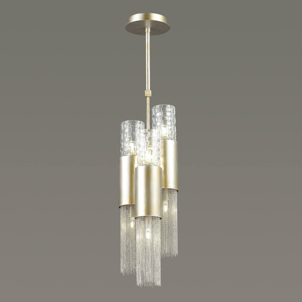 Подвес серебристый/стекло/металл Odeon Light HALL ODL20 471 G9 6х5W 220V PERLA 4631/6