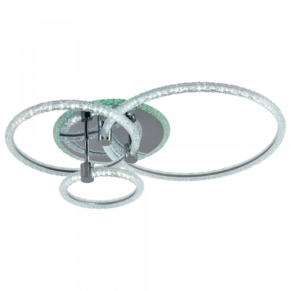 Люстра светодиодная Profit Light 8024/3 CHR 87W+7W RGB 3000-6000K 6500lm пульт 