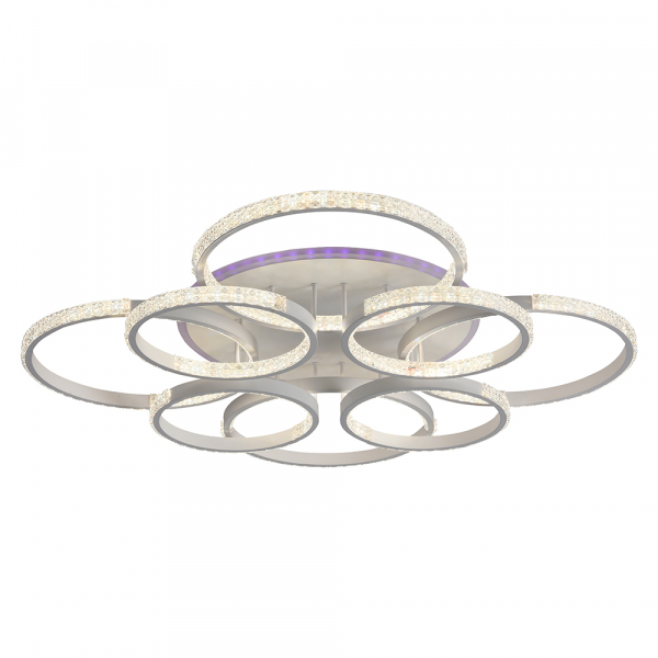Люстра светодиодная Profit Light 8047/4+4 WHT 240W+11W RGB 3000-6000K 17500 lm пульт