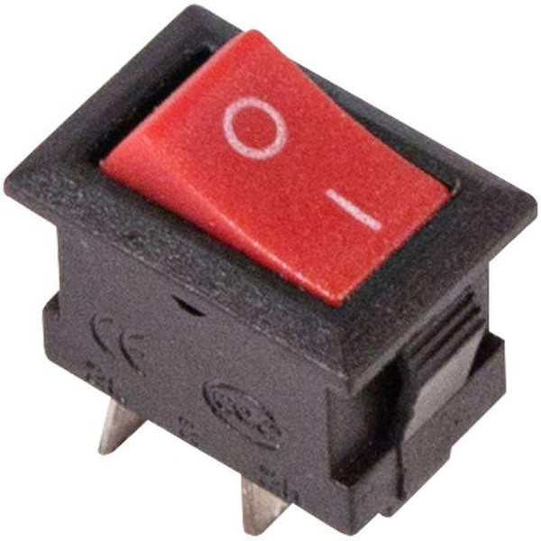 Выключатель клавишный 250В 3А (2с) ON-OFF Micro RWB-101 красн. Rexant 36-2011