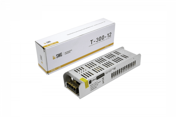 Блок питания компактный (узкий) 300 W 12V T-300-12 SWG