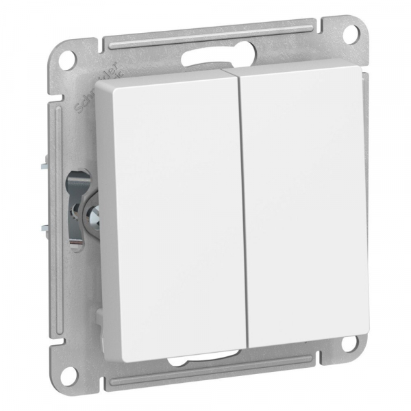 Выключатель 2-клавишный Лотос Systeme Electric AtlasDesign сх.5 10АХ механизм SE ATN001351