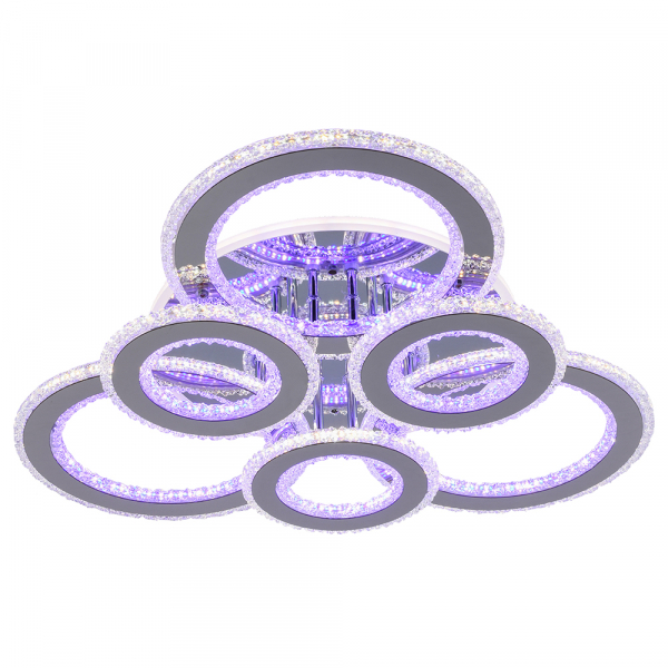 Люстра светодиодная Profit Light 8040/3+3 CHR 174W+126W BL+YL 3000-6000K пульт