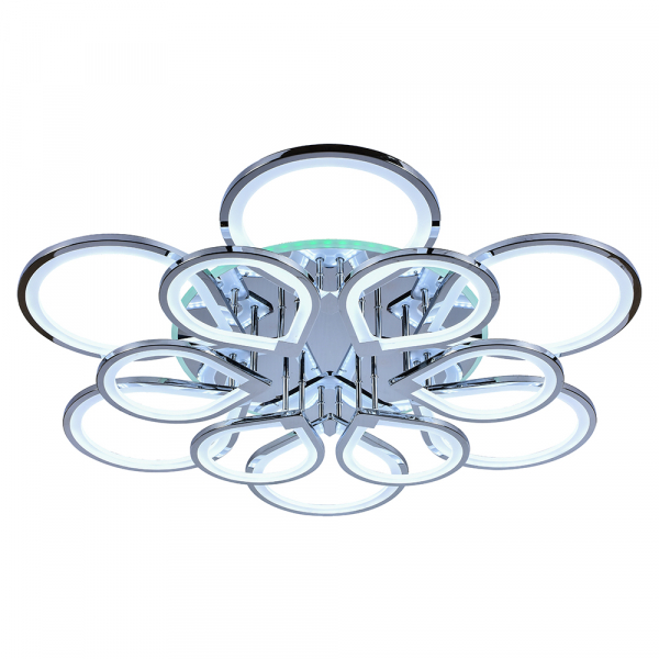 Люстра светодиодная ProfitLight 8000/6+6 CHR 372W+15W RGB 3000-6000K 27000 lm пульт