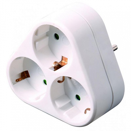 Сетевой разветвитель GTS-R-3-16-G, 16А, 3 места, круглый, с заземлением General