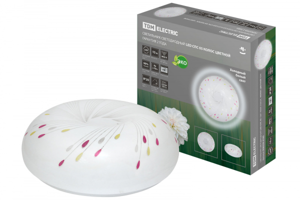 *Светильник светодиодный LED СПС 05 15Вт 4000К D30см, Колос цветной TDM