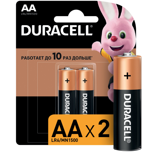 Элемент питания Duracell LR6-2BL BASIC блистер 2 шт. (цена за шт)