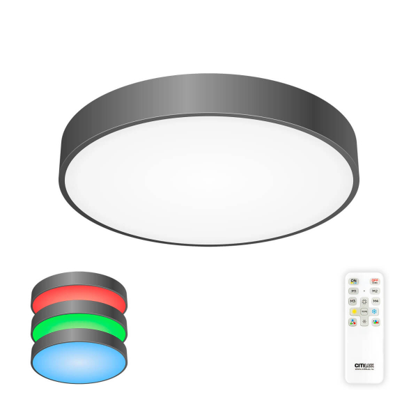 Потолочный светодиодный светильник Citilux Купер RGB Черный 3000-5500K 70W 5600lm с пультом 