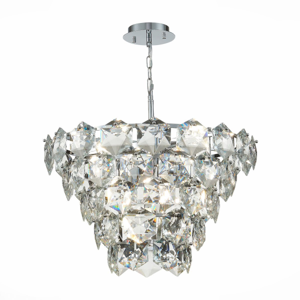 Подвесная люстра ST Luce Viterbo SL1631.103.09 9*E14 хром/прозрачный