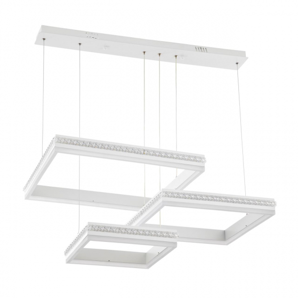 Подвесной светильник LED4U 8597-500-400-300 белый LED 210Вт 3000-6000К без пульта 1350*750*520мм