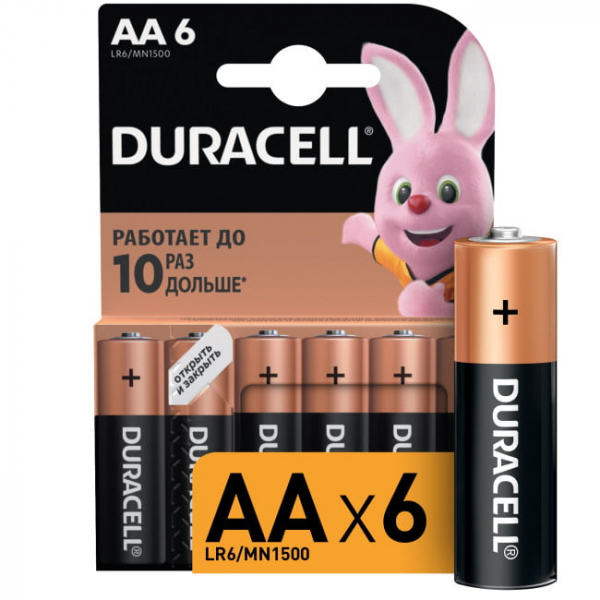 Батарейки Duracell LR6-6BL BASIC Б0014859