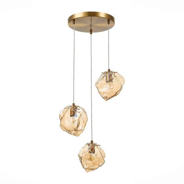 Светильник подвесной ST Luce латунь/янатрный Е14 3*40W D430 H2000