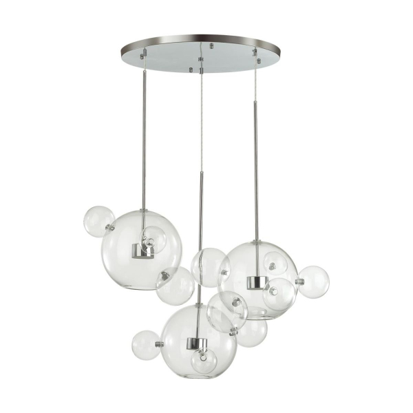 Подвесная светодиодная люстра Odeon Light L-vision Bubbles 4802/36LA LED 36W 4000K хром/прозр/стекло