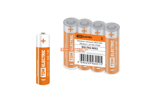 Элемент питания LR03 AAA Alkaline 1,5V SR-4 цена за 1 шт. TDM