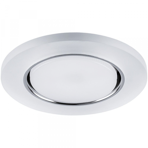 Светильник встраиваемый с белой LED подсветкой Feron CD5020 потолочный GX53 без лампы белый матовый