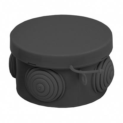 Коробка распаячная КМР-040-038 с крышкой 65х40 4 мембранных ввода IP54 черн. EKF
