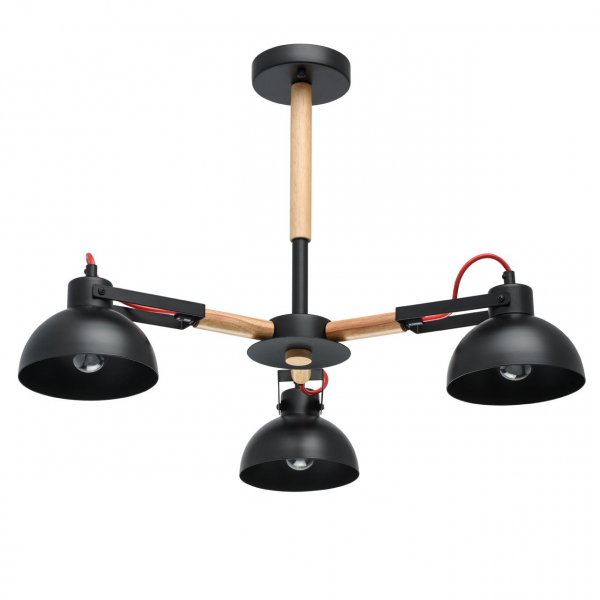*Потолочная люстра MW-Light Форест 3 3*E27 D720 H450мм черная