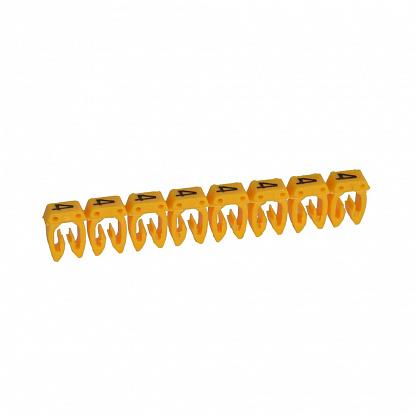 Маркер каб. 1.5-2.5кв.мм CAB3 "4" желт. (уп.1200шт) Leg