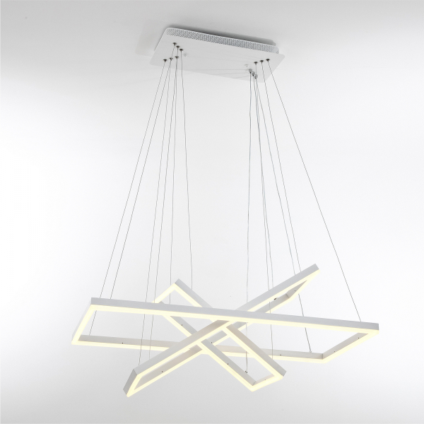 Подвесной cветильник LED4U 11001-3 WH белый 140W 3000-6000K пульт 800*400*1200мм