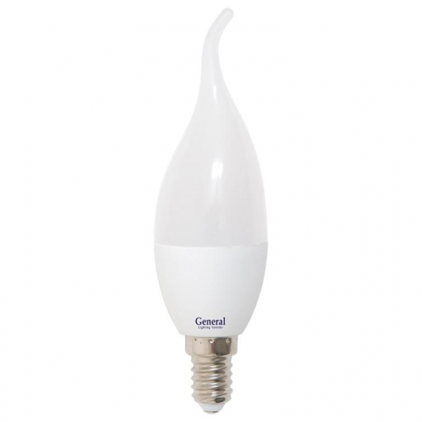 Лампа General "Свеча на ветру" GLDEN-CFW-10Вт-230В-E14-6500К