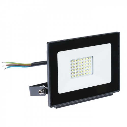 Прожектор светодиодный черный СДО-07 30Вт 230В 6500К IP65 IN HOME