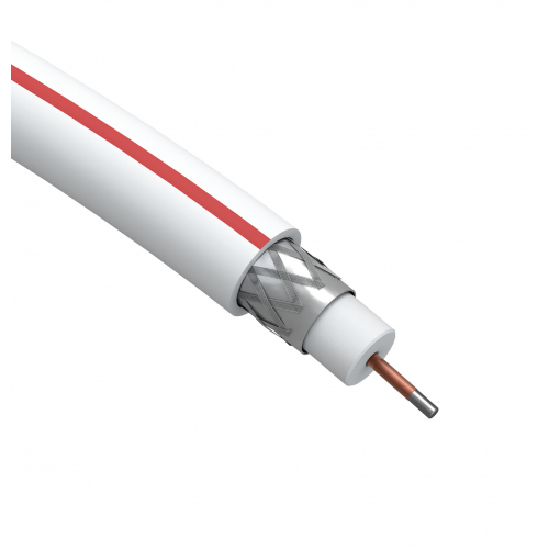 Кабель коаксиальный ЭРА SAT 50 M,75 Ом, CCS/(оплётка Al 75%), PVC, цвет белый, бухта 100 м