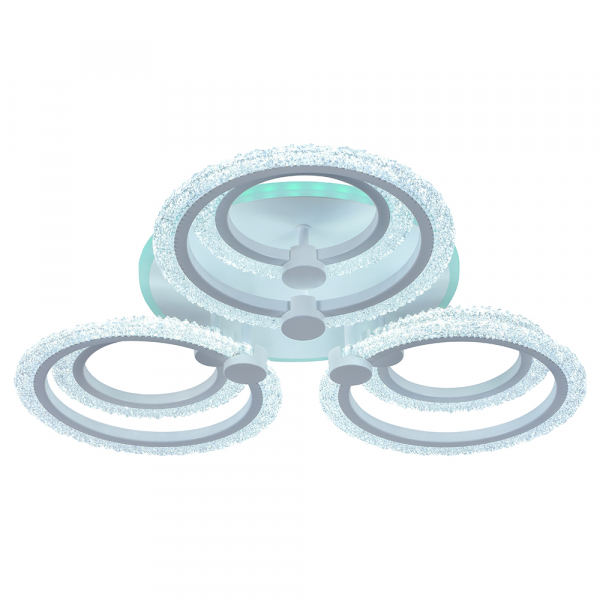 Люстра светодиодная Profit Light 8003/3+3 WHT B 108W+8W RGB 3000-6000K пульт