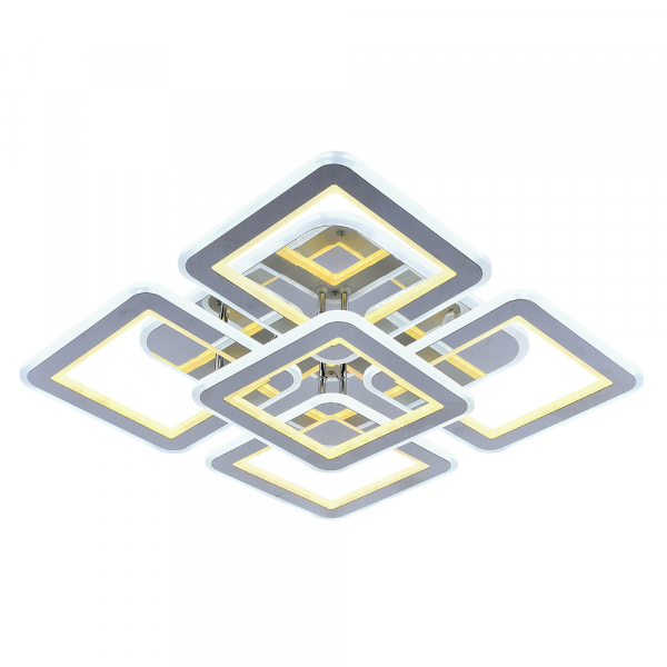 Люстра светодиодная Profit Light 8009/4+1 CHR 220W+160W BL+YL 3000-6000K пульт
