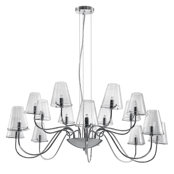 Подвесная люстра Lightstar Diafano 16*G9 ХРОМ/ПРОЗРАЧНЫЙ MD7116-16A (в комплекте)