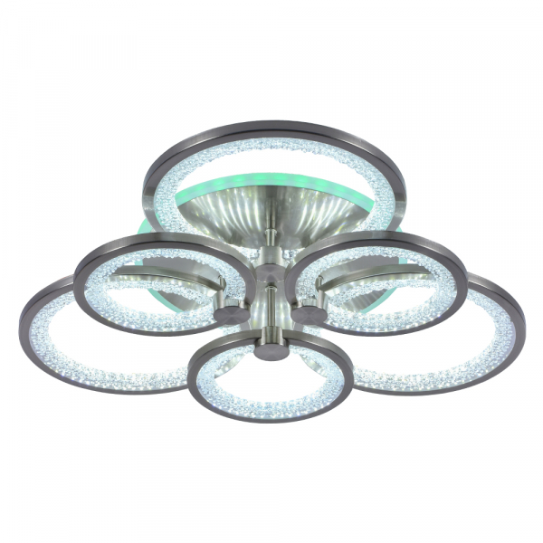 Люстра светодиодная Profit Light 8002/3+3 NKL 144W+8W RGB 3000-6000K пульт