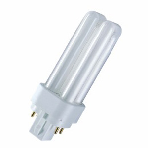 Лампа КЛЛ компактная люминесцентная энергосберегающая 10Вт G24Q-1 Dulux D/Е 10W/830 3000К теплый бел