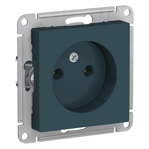 Механизм розетки 1-м СП ATLAS DESIGN без заземл. 16А изумруд SchE