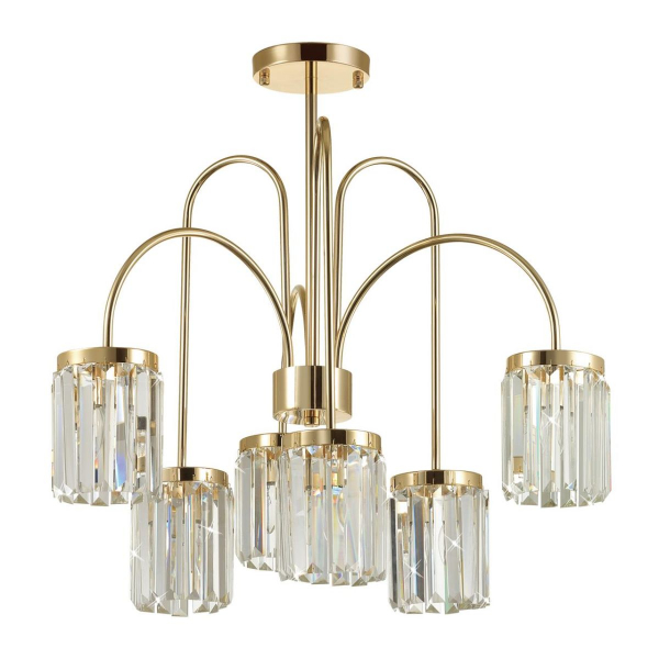 Подвесная люстра золотой,хрусталь Odeon Light Classic Vassa 4987/6C 6*E14