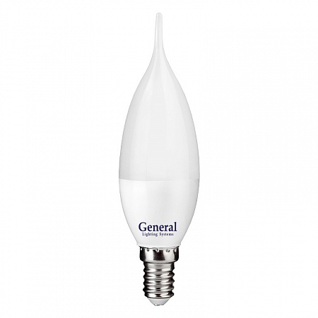 Лампа General "Свеча на ветру" GLDEN-CFW-7Вт-230-E14-4500К
