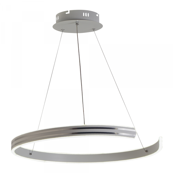 Подвесная светодиодная люстра ProfitLight 6039/1 WHT+CHR 120W 3000-6000K 8400lm пульт